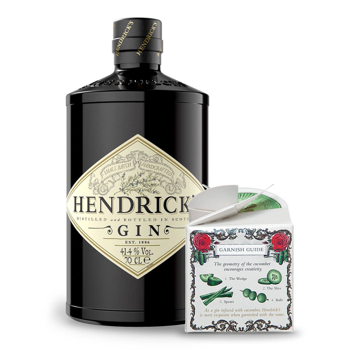 Hendrick's Gin mit Gurkensamen zum Selberpflanzen