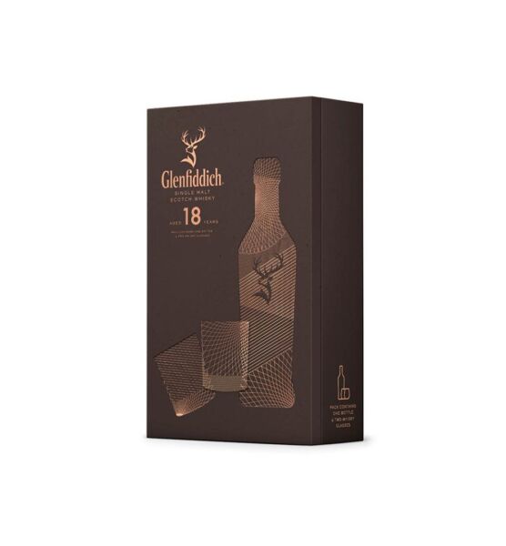 Whisky Genuss Kit 18 Year Old | Glenfiddich Single Malt Whisky mit 2 Gläser