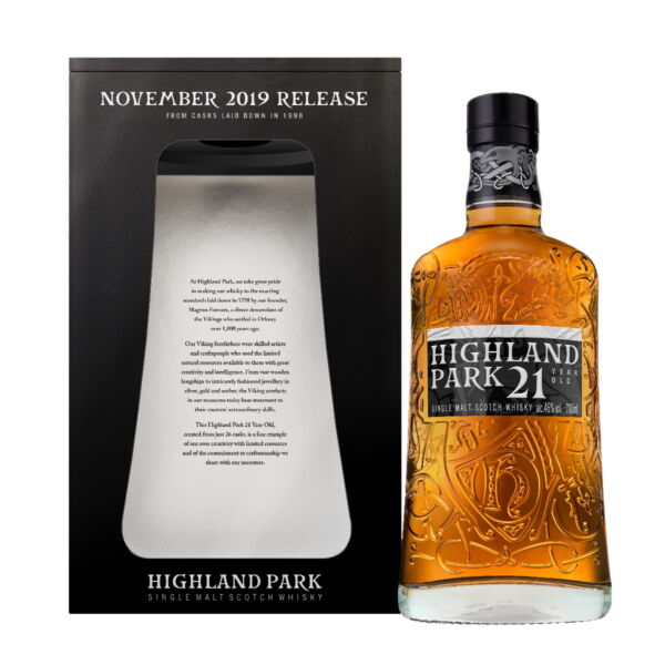 Highland Park | 21 Year Old November 2019 Release | Single Malt Whisky | 70cl box & product