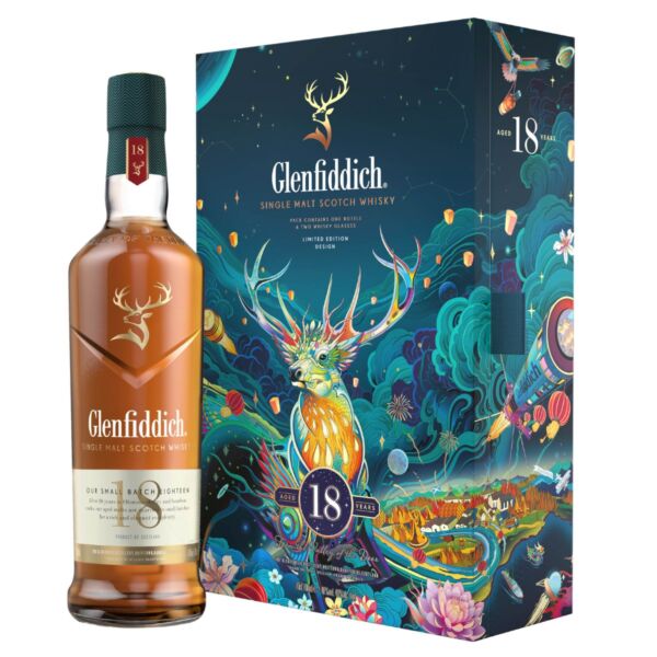 Glenfiddich | 18 Year Old | Chinese New Year Geschenkpackung | Single Malt Whisky | 70cl