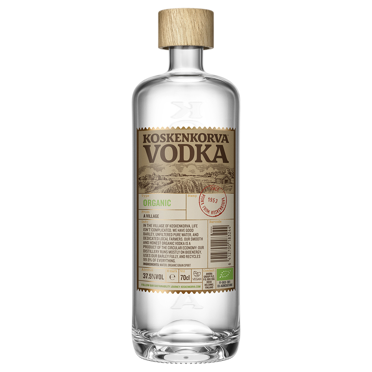 Koskenkorva | Vodka | Organic | 70cl