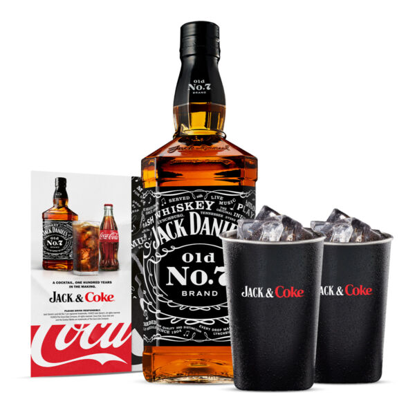 Jack & Coke Kit | Jack Daniel's Old No. 7 mit 2 Stainless Steel Bechern