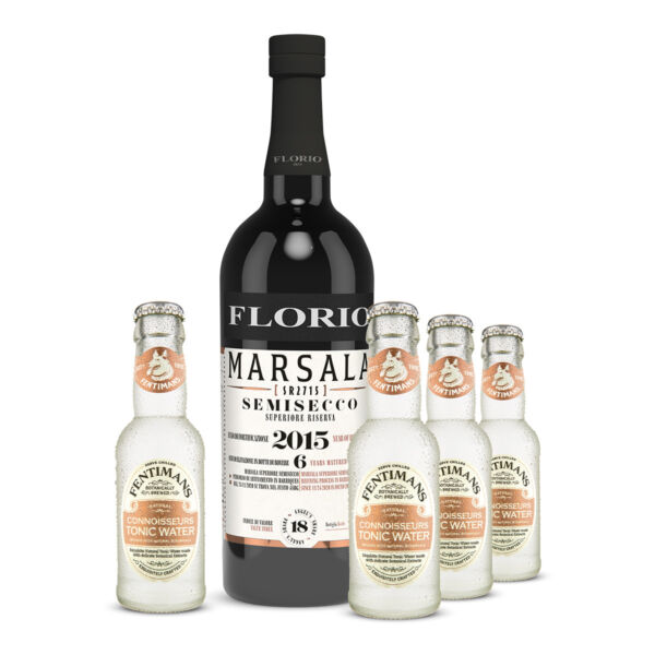 Marsala & Tonic Classic Kit | Florio Marsala Semisecco 2015 mit 4 Tonic Water