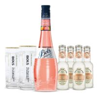 Bols Pink Grapefruit Tonic Kit | Bols Pink Grapefruit mit 4 Tonic Water & 2 Gläser