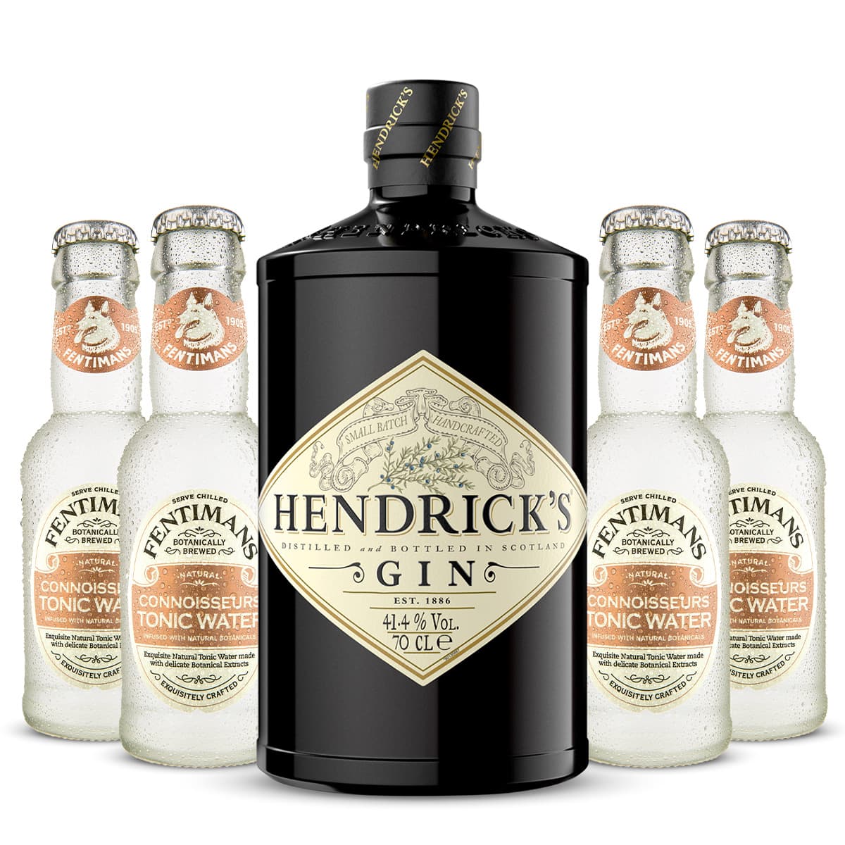 Gin & Tonic Kit | Hendrick's Gin mit 4 Tonic Water